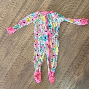 Little Sleepies floral zippie